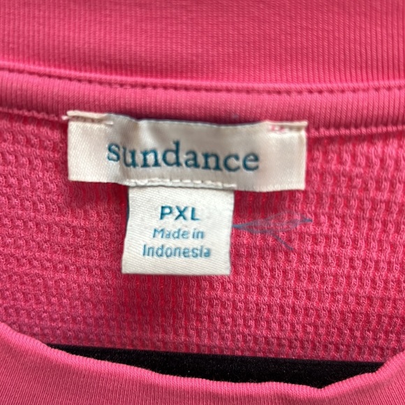 Pink ribbed knit pull on shirt - Picture 3 of 5